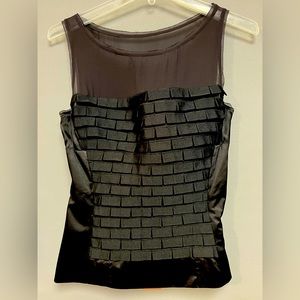 NWT Karen Millen Corset style silk blouse. Sz 6.